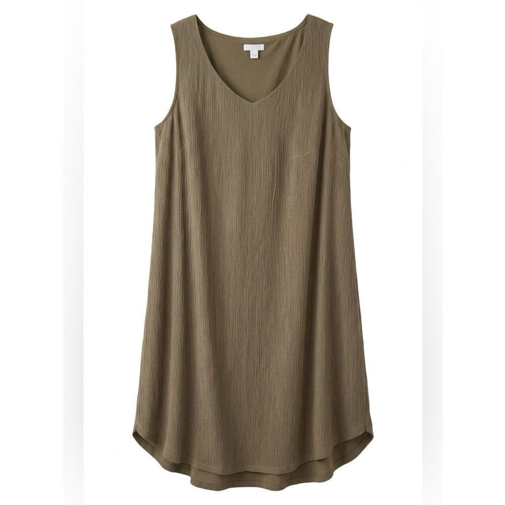 Green Crepe Summer Dress Size Small
